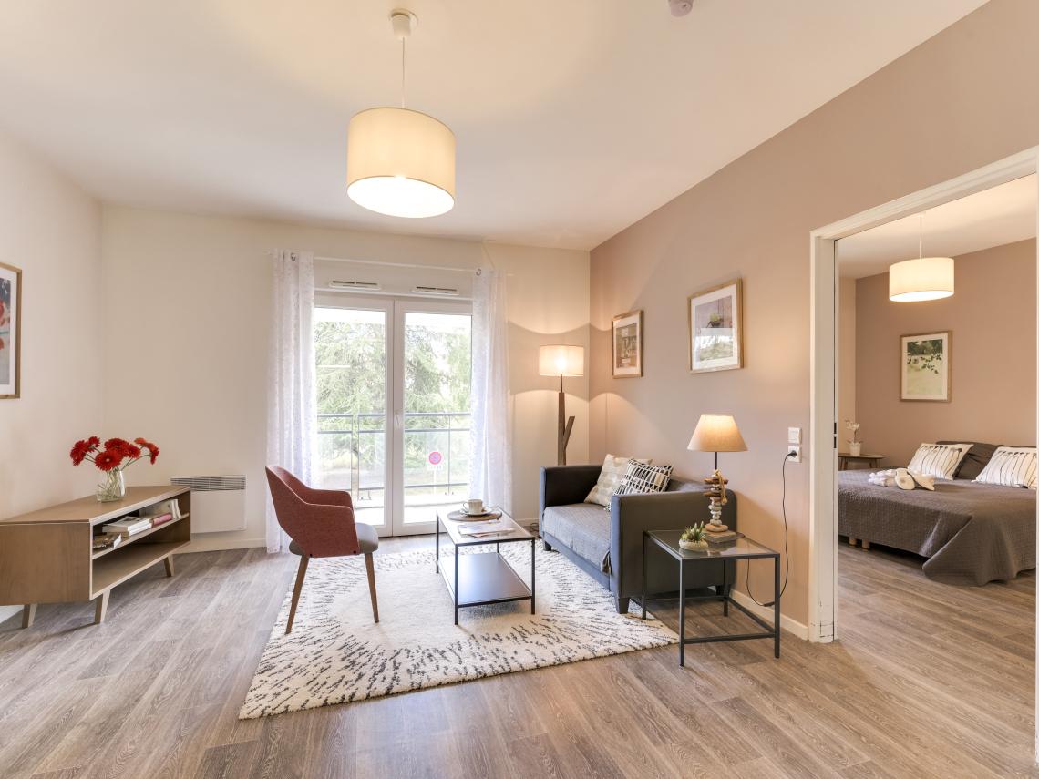 Résidence Senior Les Girandières de Volgelsheim : Appartement T2, salon