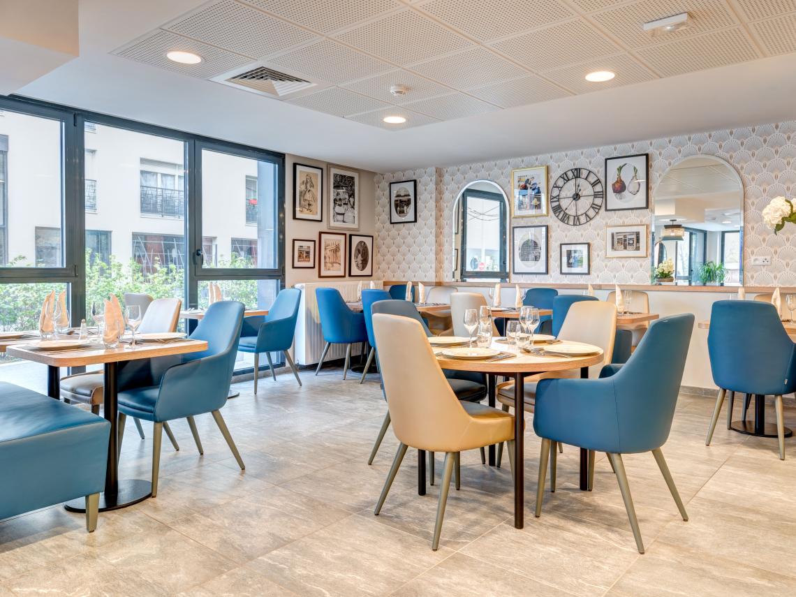 Résidence Seniors Les Girandières de Saint-Ouen : Restaurant piloté par un chef cuisinier