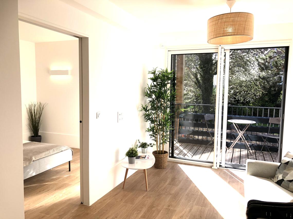 Résidence MOBICAP de Liévin : Salon sur terrasse
