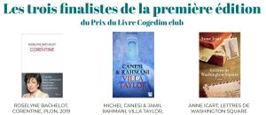 Découvrez les 3 livres finalistes de la première édition du Prix du Livre Cogedim Club