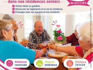  alt="Journées portes ouvertes dans les résidences seniors Les Résidentiels"