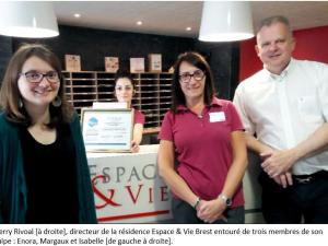  alt="La Résidence Services Seniors Espace & Vie de Brest obtient le label VISEHA"