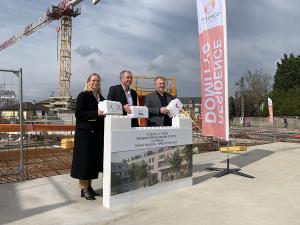  alt="Pose de la première pierre de la future résidence seniors Domitys de Pont-à-Mousson"