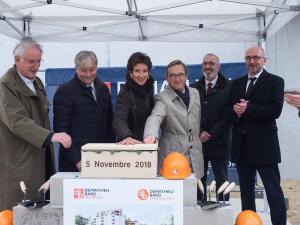  alt="Première pierre posée pour la future résidence senior Les Essentielles de Nancy"