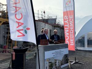  alt="Pose de la 1ère Pierre de la Résidence senior DOMITYS à Berck"