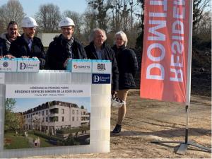  alt="Résidence senior CHATEAU-THIERRY : pose de la première pierre de le future résidence Domitys "La Cour du LION""