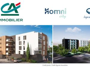  alt="Crédit Agricole Immobilier et HomniCity posent la première pierre de SOLE et de la résidence services seniors Oh Activ à Donville-les-Bains"