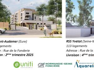  alt="CRÉDIT AGRICOLE NORMANDIE-SEINE FONCIÈRE se porte acquéreur auprès D'UNITI de 2 résidences services seniors de nouvelle génération exploitées par AQUARELIA"