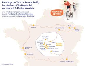  alt="Les résidents seniors Villa Beausoleil pédalent lors d'un Tour solidaire au bénéfice de la Fondation Recherche Alzheimer"