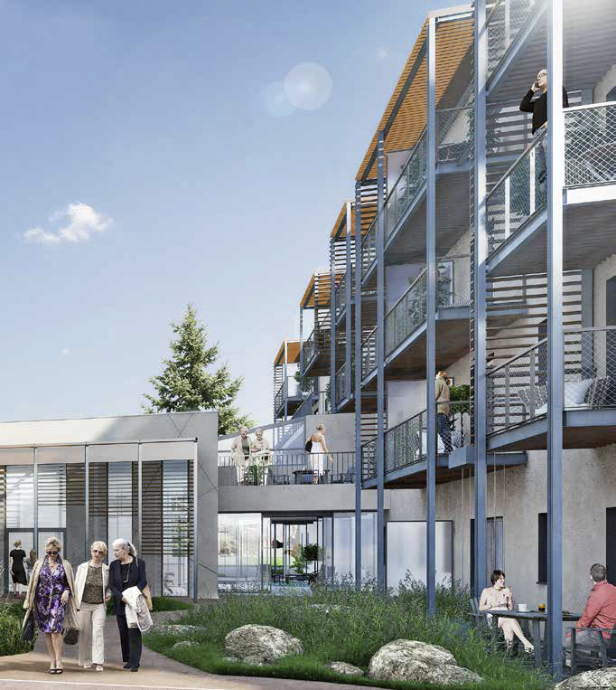 Résidence Senior Les Girandières MORANGIS : Vue des jardins
