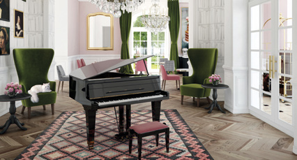 Villa BeauSoleil de Meudon : Salon piano