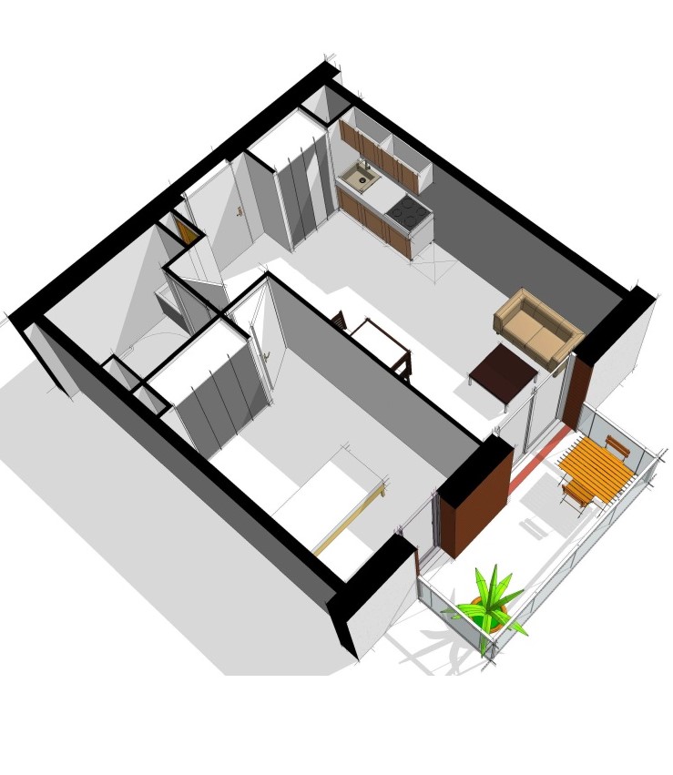 Résidence Héraclide Renage : Appartement type T2